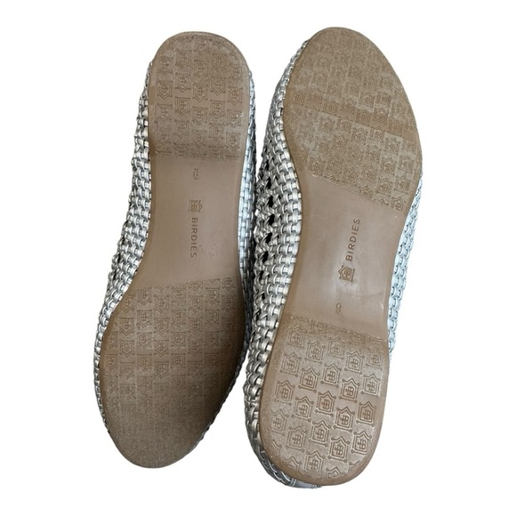 Birdies Slip-On Silver Basket Weave Starling Loafers Size 9 NWOT - Picture 7 of 8